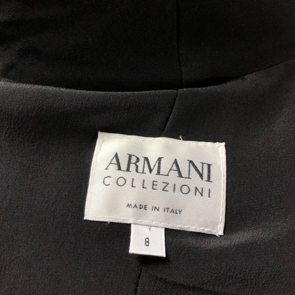 Armani Collezioni Black Peplum 3/4 Sleeve Jacket - Picture 6 of 7